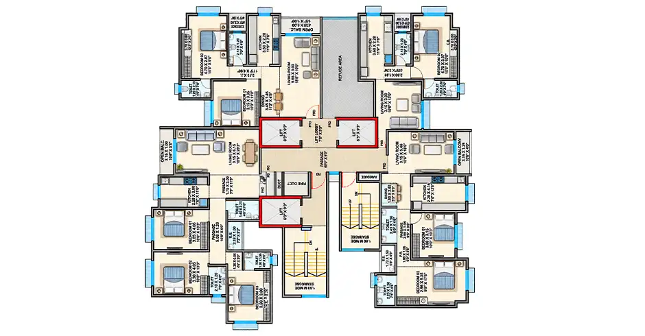 Poonam Chhaya Thane West 2 BHK Floor Plan